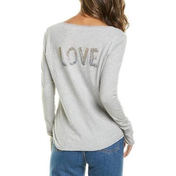 Zadig & Voltaire Tops - Zadig and Voltaire love tee. Grey. Small . NWT